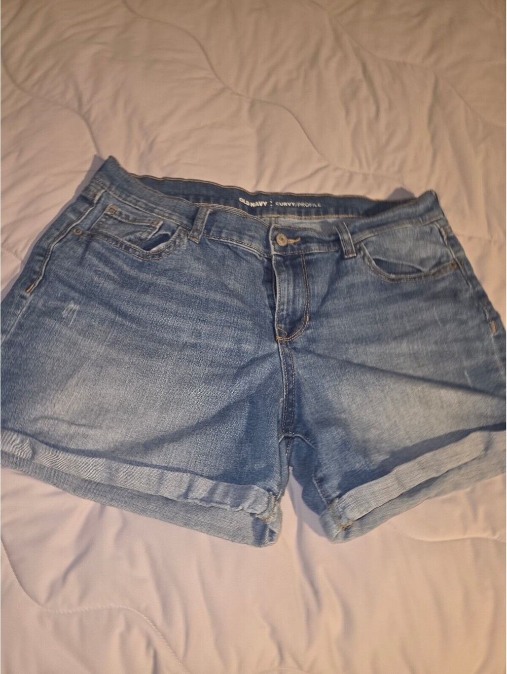 Old Navy Women's 10 Blue Denim Curvy Profile Shorts